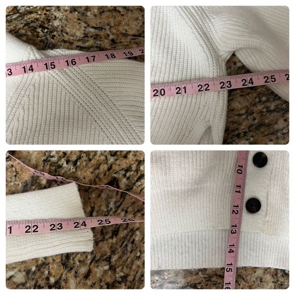 LULUS Cardigan Sweater Top Cuddly Moments Ivory Ribbed Balloon Sleeve Size M - Picture 6 of 10